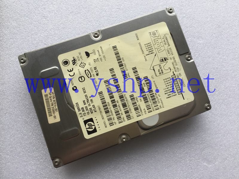 上海源深科技 HP 72.8G SCSI 68 pin  10K Hard disk   356910-004 357014-001 372659-001 高清图片