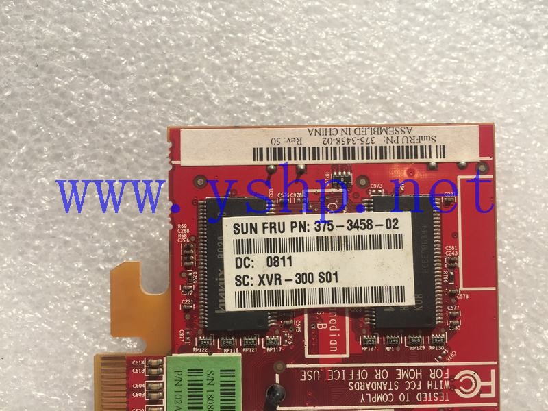 上海源深科技 SUN 专用 Graphics Card   375-3458-02 XVR-300 S01 FireMV 2200 128M 高清图片