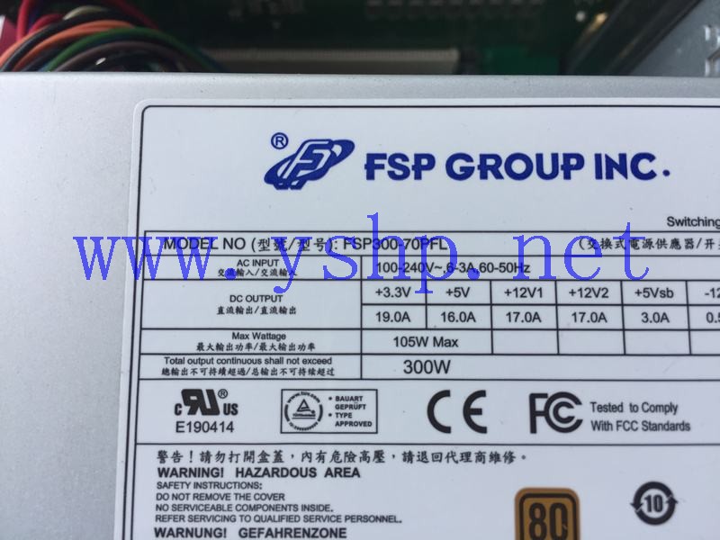 上海源深科技 全汉FSPIndustrial computer Power Supply   FSP300-70PFL 高清图片