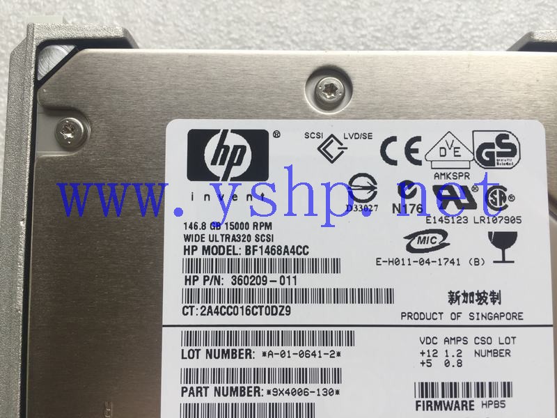 上海源深科技 HP 146G 15K SCSI Hard disk   404712-001 360209-011 高清图片