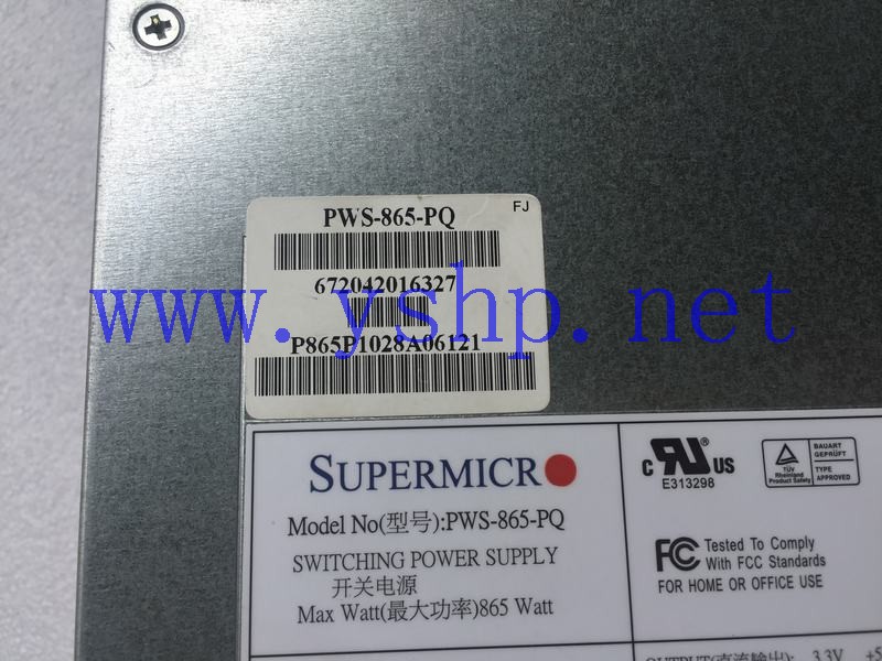 上海源深科技  SuperMicro   Server Workstation   Power Supply   PWS-865-PQ 865瓦 高清图片