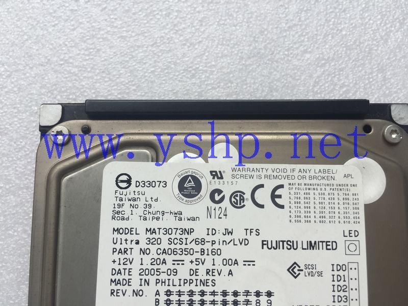 上海源深科技 FUJITSU Fujitsu  SCSI Hard disk   68 pin  10K 73G MAT3073NP 高清图片