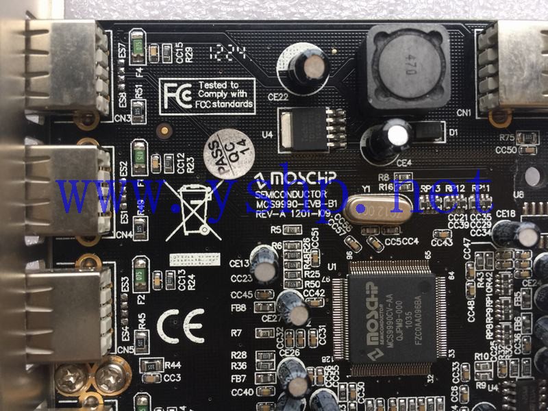 上海源深科技 Shanghai   MOSCHP MCS9990-EVB-B1 REV-A PCI-E USB转接卡 高清图片