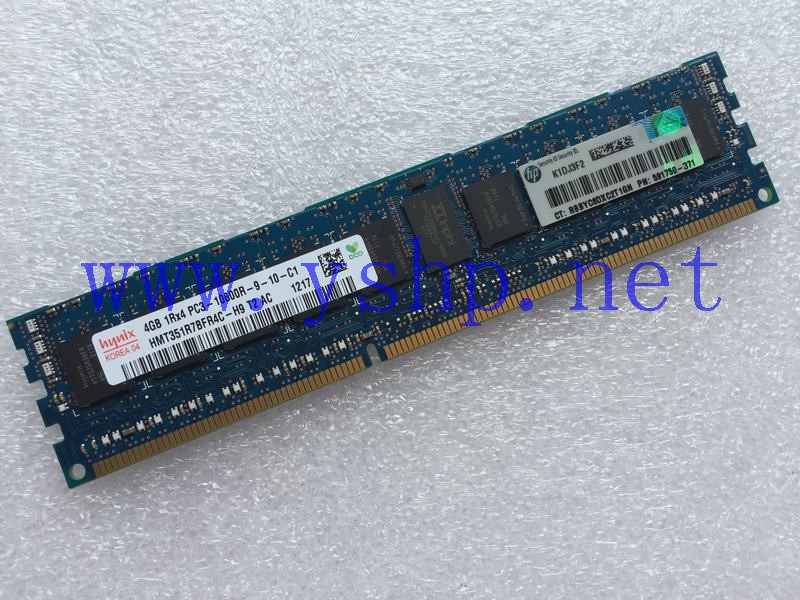 上海源深科技 HP  Server Memory   HYNIX 4GB 1Rx4 PC3-10600R-9-10-C1 591750-371 高清图片