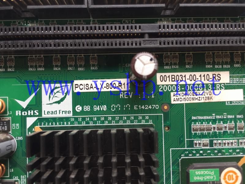 上海源深科技 IEIIndustrial  computer mainboard   PCISA-LX-800-R11 REV 1.1 001B031-00-110-RS 20008-000613-RS 高清图片