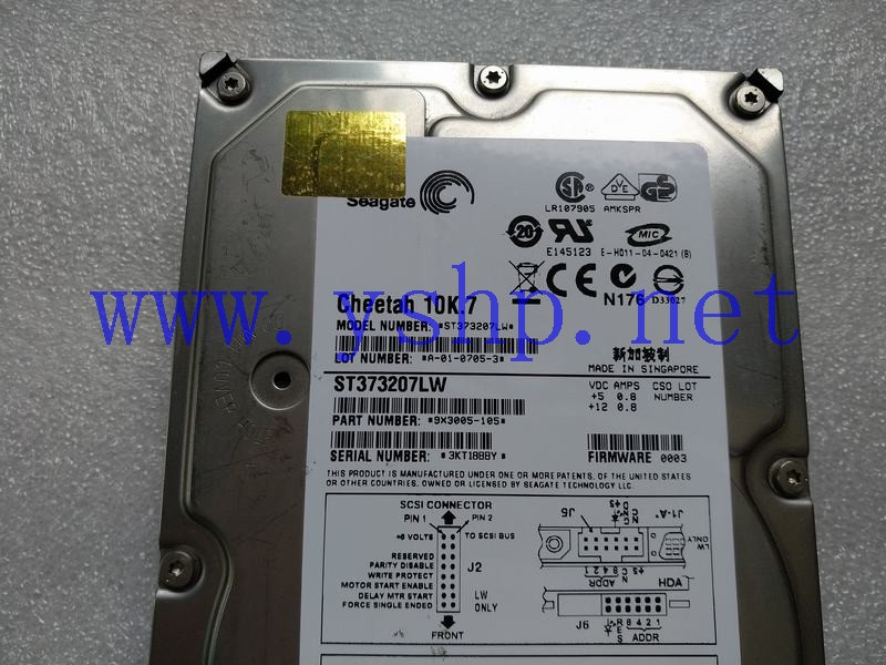 上海源深科技 Seagate希捷 73G 10K 68 pin SCSI Hard disk   ST373207LW 9X3005-105 高清图片
