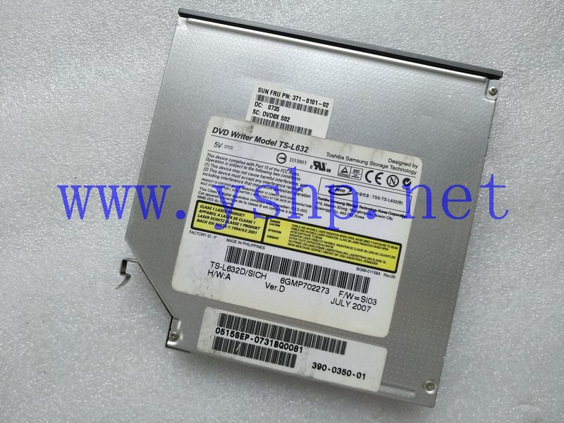 上海源深科技 SUN  ServerDVD刻录Optical Drive 371-0101-02 390-0350-01 TS-L632 高清图片