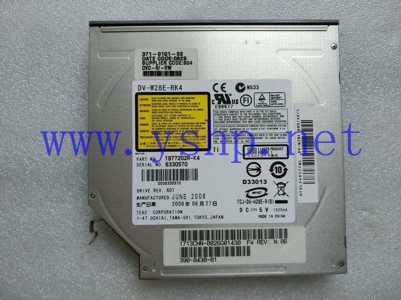 上海源深科技 SUN  ServerDVD刻录Optical Drive DV-W28E-RK4 371-0101-02 390-0430-01 高清图片
