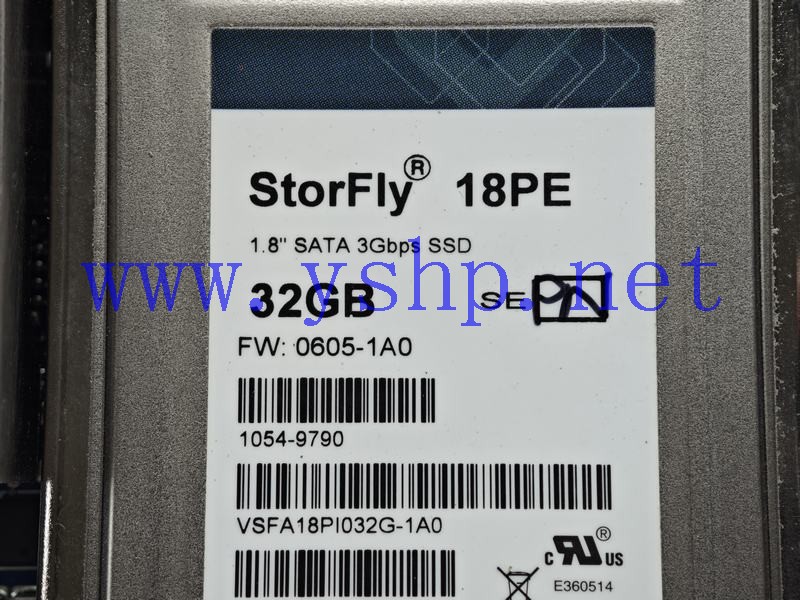 上海源深科技 Industrial StorFly 18PE 1.8 SATA 3Gbps SSD 32GB 1054-9790 VSFA18PI032G-1A0 高清图片