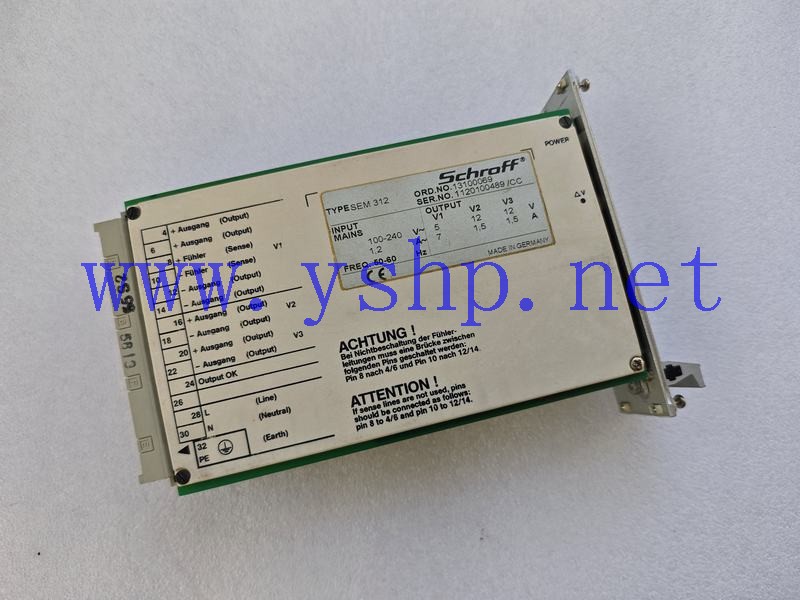 上海源深科技 Industrial board SCHROFF SEM312 13100069 高清图片